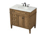 Elegant Decor VF12536DW 36 inch single bathroom vanity in driftwood Elegant Decor VF12536DW 36 inch single bathroom vanity in driftwood