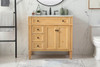 Elegant Decor VF12536NW 36 inch single bathroom vanity in natural wood