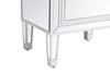 Elegant Decor MF72035WH 18 inch mirrored nightstand in white