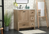 Elegant Decor VF2832NT-BS 32 inch single bathroom vanity in natural oak with backsplash