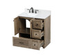 Elegant Decor VF2832NT-BS 32 inch single bathroom vanity in natural oak with backsplash