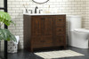 Elegant Decor VF2836EX-BS 36 inch single bathroom vanity in expresso with backsplash