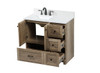 Elegant Decor VF2836NT-BS 36 inch single bathroom vanity in natural oak with backsplash