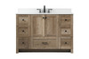 Elegant Decor VF2848NT-BS 48 inch single bathroom vanity in natural oak with backsplash