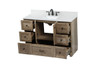 Elegant Decor VF2848NT-BS 48 inch single bathroom vanity in natural oak with backsplash