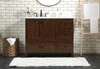 Elegant Decor VF2842EX-BS 42 inch single bathroom vanity in expresso with backsplash