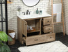 Elegant Decor VF2842NT-BS 42 inch single bathroom vanity in natural oak with backsplash