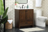 Elegant Decor VF2830EX-BS 30 inch single bathroom vanity in expresso with backsplash