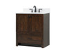 Elegant Decor VF2830EX-BS 30 inch single bathroom vanity in expresso with backsplash