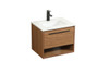 Elegant Decor VF43524WB 24 inch single bathroom vanity in walnut brown
