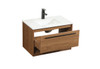 Elegant Decor VF43530WB 30 inch single bathroom vanity in walnut brown