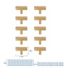 Elegant Decor PL402-1-BR-10PK Dior Brass T Bar Pull Multipack (set of 10) Elegant Decor PL402-1-BR-10PK Dior Brass T Bar Pull Multipack (set of 10)