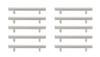 Elegant Decor PL402-5-NK-10PK Dior 5" Center to Center Brushed Nickel Bar Pull Multipack (set of 10)