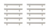 Elegant Decor PL402-5-NK-10PK Dior 5" Center to Center Brushed Nickel Bar Pull Multipack (set of 10)