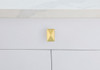 Elegant Decor KB2026-GD-10PK Perry 2" Brushed Gold Rectangle Knob Multipack (Set of 10)