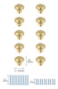 Elegant Decor KB2007-GD-10PK Garlande 1.2" Diameter Brushed Gold Mushroom Knob Multipack (Set of 10) Elegant Decor KB2007-GD-10PK Garlande 1.2" Diameter Brushed Gold Mushroom Knob Multipack (Set of 10)