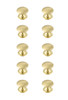 Elegant Decor KB2004-GD-10PK Kaid 1.2" Diameter Brushed Gold Mushroom Knob Multipack (Set of 10)