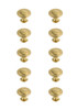 Elegant Decor KB2005-GD-10PK Logyn 1.3" Diameter Brushed Gold Mushroom Knob Multipack (Set of 10)
