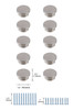 Elegant Decor KB2009-NK-10PK Trovon 1.6" Diameter Brushed Nickel Oversize Round Knob Multipack (Set of 10)