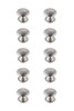 Elegant Decor KB2004-NK-10PK Kaid 1.2" Diameter Brushed Nickel Mushroom Knob Multipack (Set of 10)