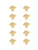 Elegant Decor KB2012-GD-10PK Wilow 1" Brushed Gold Square Knob Multipack (Set of 10)