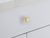 Elegant Decor KB2012-GD-10PK Wilow 1" Brushed Gold Square Knob Multipack (Set of 10)