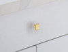 Elegant Decor KB2012-GD-10PK Wilow 1" Brushed Gold Square Knob Multipack (Set of 10)