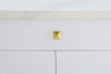 Elegant Decor KB2023-GD-10PK Marcel 1.2" Brushed Gold Square Knob Multipack (Set of 10)