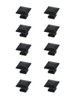 Elegant Decor KB2025-MB-10PK Cecil 1.3" Matte Black Square Knob Multipack (Set of 10)