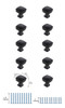 Elegant Decor KB2022-MB-10PK Irvin 1.3" Matte Black Square Knob Multipack (Set of 10)