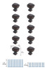 Elegant Decor KB2022-ORB-10PK Irvin 1.3" Oil-rubbed Bronze Square Knob Multipack (Set of 10)