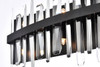 Elegant Lighting 2200W30BK Serena 30 inch crystal bath sconce in black