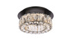 Elegant Lighting 3503F12BK Monroe 12 inch LED Single flush mount in black