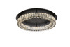 Elegant Lighting 3503F26BK Monroe 26 inch LED Single flush mount in black