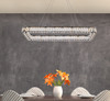 Elegant Lighting 3504D42L1BK Monroe 42 inch LED Single rectangle pendant in black