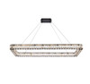 Elegant Lighting 3504D50L1BK Monroe 50 inch LED Single rectangle pendant in black