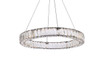 Elegant Lighting 3503D26BK Monroe 26 inch LED round Single pendant in black