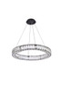 Elegant Lighting 3503D26BK Monroe 26 inch LED round Single pendant in black