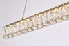 Elegant Lighting 3502D31G Monroe 31 inch LED linear pendant in gold