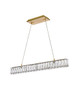 Elegant Lighting 3502D31G Monroe 31 inch LED linear pendant in gold