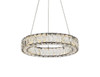 Elegant Lighting 3503D17BK Monroe 17 inch LED round Single pendant in black