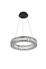 Elegant Lighting 3503D17BK Monroe 17 inch LED round Single pendant in black