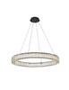 Elegant Lighting 3503D31BK Monroe 31 inch LED round Single pendant in black