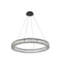 Elegant Lighting 3503D31BK Monroe 31 inch LED round Single pendant in black