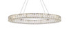 Elegant Lighting 3503D36C Monroe 36 inch LED oval Single pendant in chrome