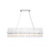 Elegant Lighting 3000G48C Dallas 48 inch rectangle crystal pendant in chrome