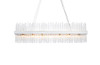 Elegant Lighting 3000G48C Dallas 48 inch rectangle crystal pendant in chrome