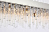 Elegant Lighting 3000G48C Dallas 48 inch rectangle crystal pendant in chrome