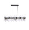 Elegant Lighting 2200G42BK Serena 42 inch crystal rectangle chandelier in black