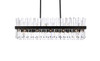 Elegant Lighting 6200G42BK Serephina 42 inch crystal rectangle chandelier light in black